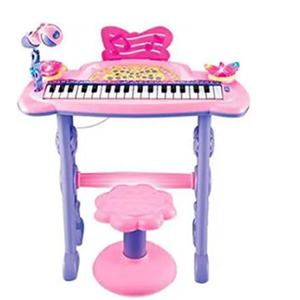 اسباب بازی پیانو الکترونیکی با صندلی و میکروفون My Piano Musical Set With Stool And Microphone_اسباب بازی لوازم خانگی